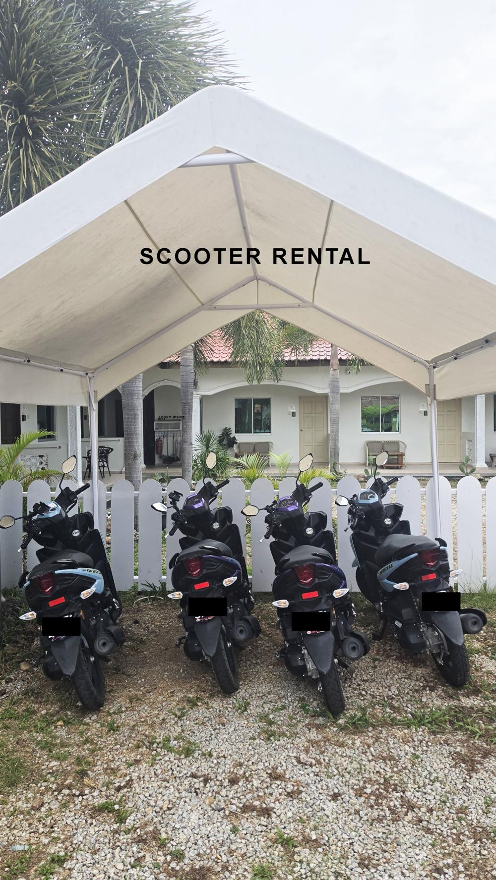 Scooter rental under the pavilion